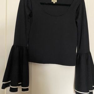 Black Top with Wide Sleeves NEW never worn